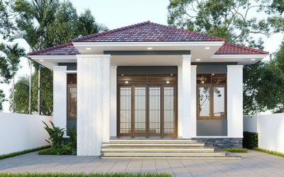 Phối cảnh 3d Nhà thờ dòng họ 114m2 TP. Quảng Ngãi