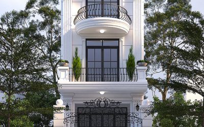 Mê mẩn kiến trúc nhà phố Tân Cổ Điển 3 tầng thiết kế đẹp mắt