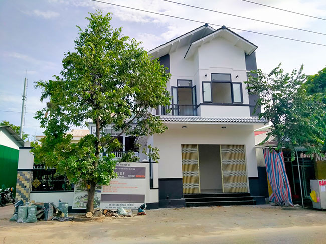 nhà phố thị trấn chợ chùa Nghĩa Hành