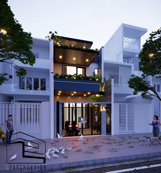 Thiết kế thi công trọn gói nhà phố 3 tầng đường Chu Văn An