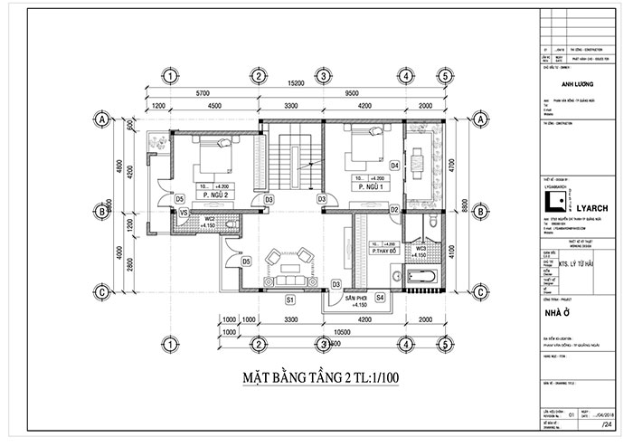 Công trình biết thự Phạm Văn Đồng Mặt bằng công năng công trình biệt thự Phạm Văn Đồng
