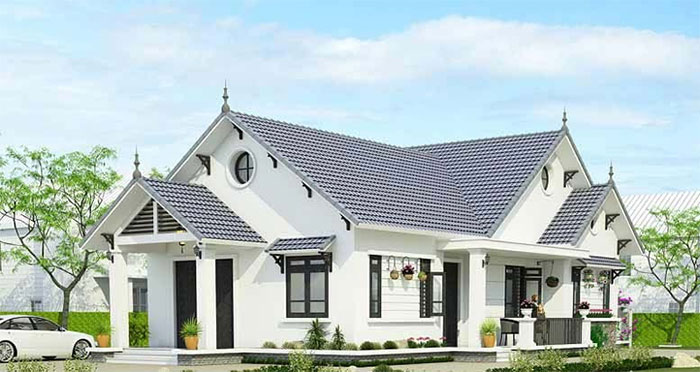 Những thiết kế nhà cấp 4 đẹp ấn tượng, được nhiều gia chủ yêu thích lựa chọn Thiết kế nhà cấp 4 theo phong cách biệt thự nhà vườn