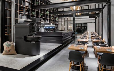 Thiết kế quán cafe đơn giản hiện đại 