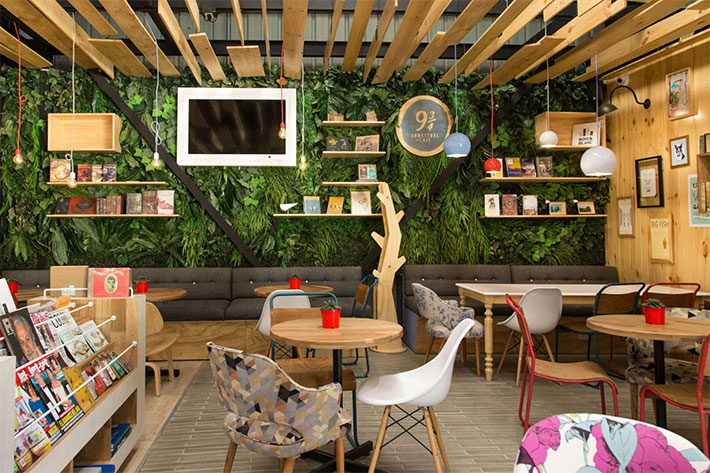 Thiết kế quán cafe sách