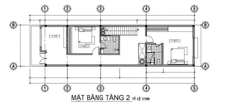 Mặt bằng tầng lững nhà Phú Mỹ
