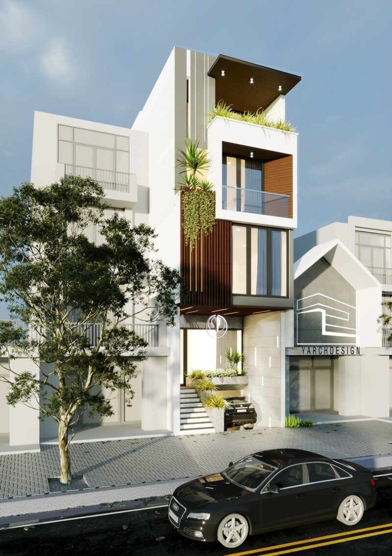 Nhà phố 4 tầng hiện đại tại Quảng Ngãi