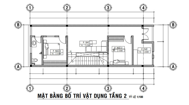 Không gian sống 2 tầng tiện nghi, chuẩn hiện đại Nhà phố 2 tầng đường Trần Khánh Dư - TP. Quảng Ngãi