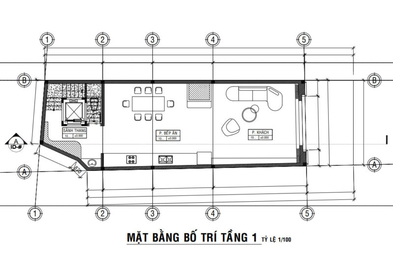 Mặt bằng bố trí vật dụng tầng 1