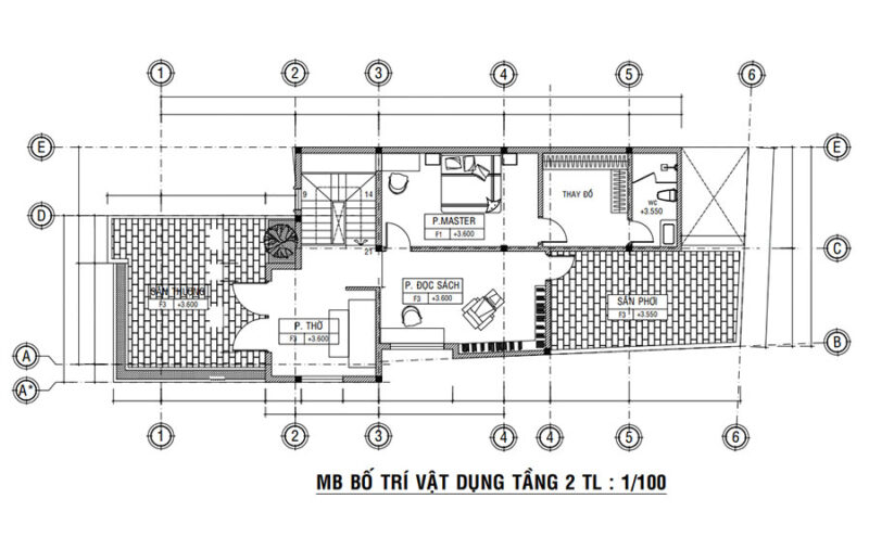 Biệt thự 2 tầng tại Sơn Hà hài hoà giữa hiện đại và sang trọng Mặt bằng bố trí vật dụng tầng 1 biệt thự 2 tầng tại Sơn Hà