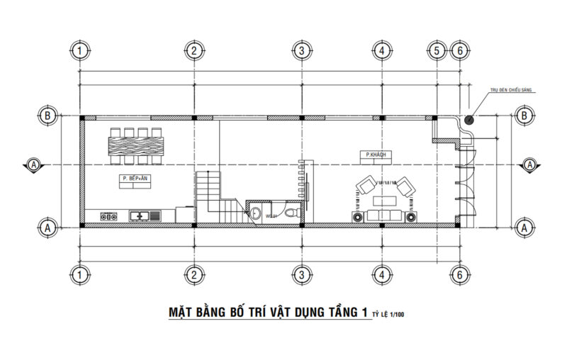 mat bang cong nang tang 1 nha pho 4 tang