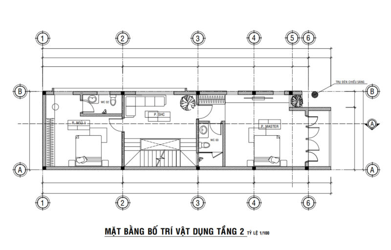 mat bang cong nang tang 2 nha pho 4 tang