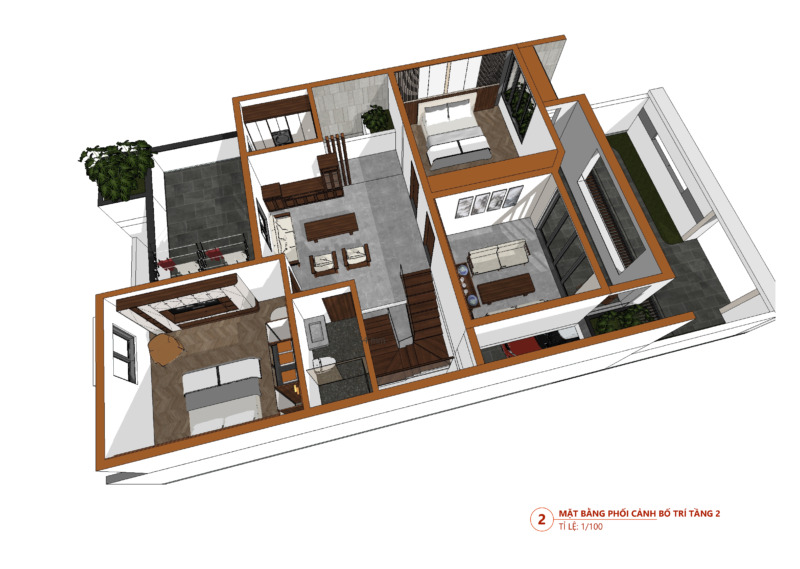 Nhà phố 2 Tầng mái bằng 10x22m mat bang phoi canh tang 2 1