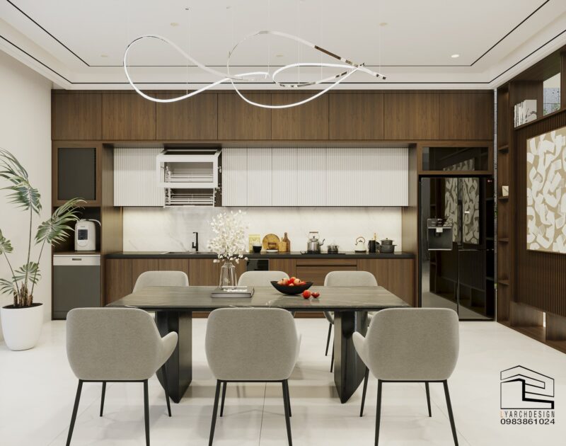 Nhà phố 2 Tầng mái bằng 10x22m Nội thất phòng bếp