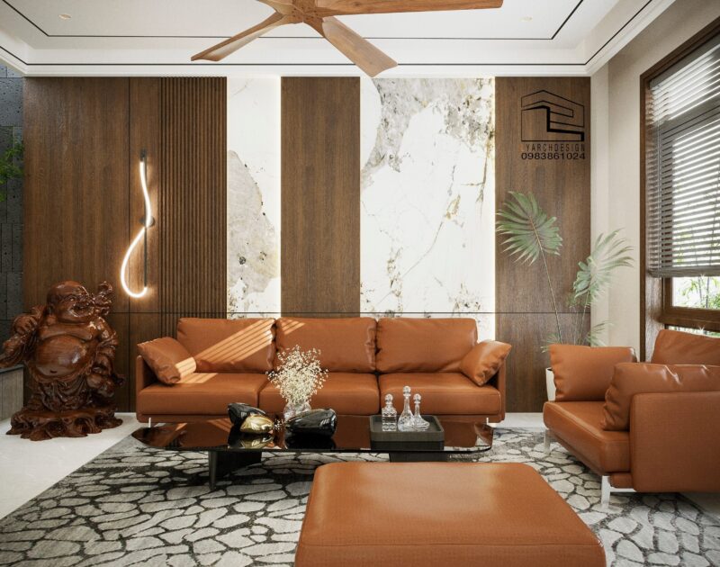 Nhà phố 2 Tầng mái bằng 10x22m Nội thất phòng khách