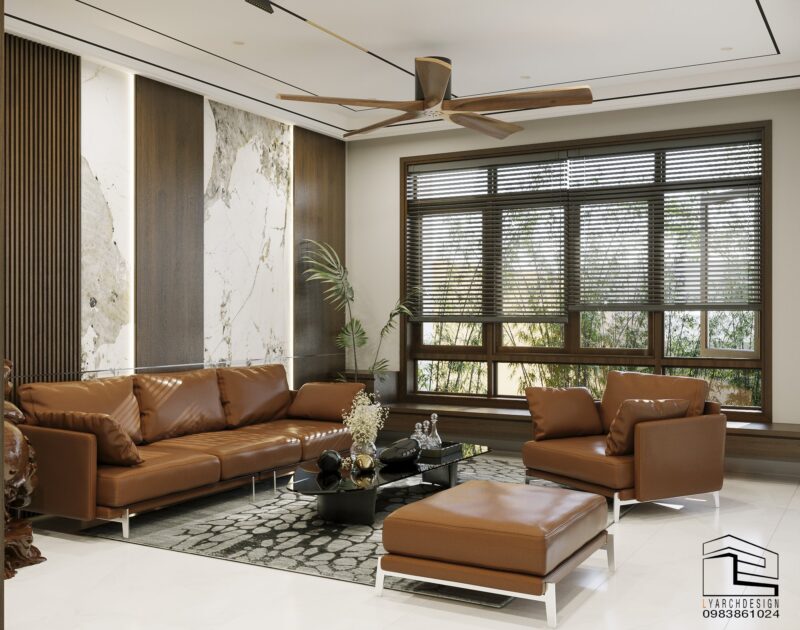 Nhà phố 2 Tầng mái bằng 10x22m Nội thất phòng khách