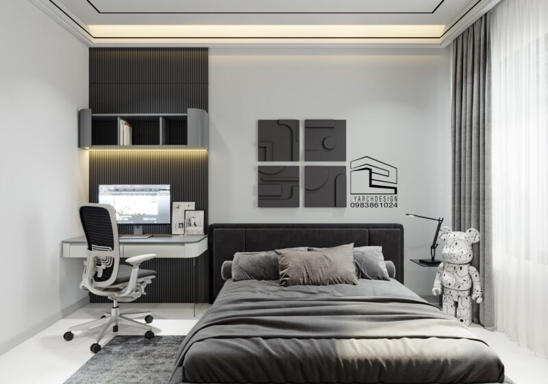 Nhà phố 2 Tầng mái bằng 10x22m Phòng ngủ 1