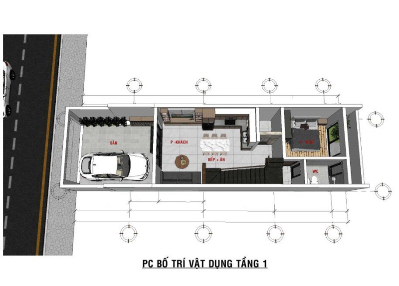 Nhà phố 5 tầng hiện đại tại KDC Bàu Cả nhà phố 4 tầng
