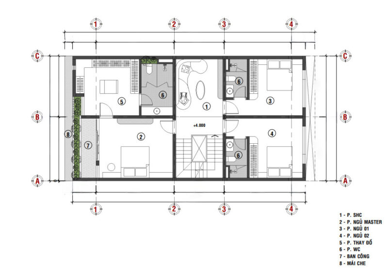 Biệt thự 3 tầng sang trọng mang phong cách hiện đại tại KĐT Ngọc Bảo Viên Mặt bằng công năng biệt thự 3 tầng sang trọng tại KDT Ngọc Bảo Viên