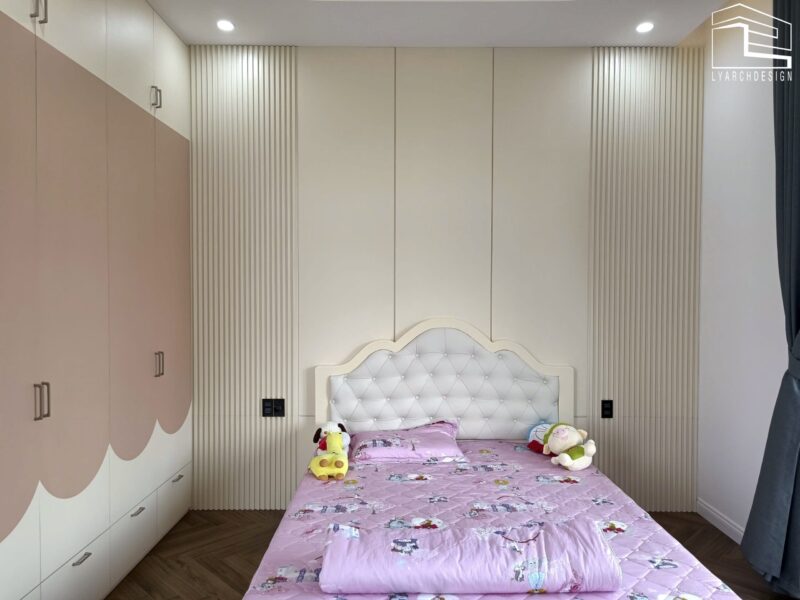 Hoàn thiện thi công trọn gói biệt thự 2 tầng đẳng cấp KĐT Uhome Phòng ngủ bé gái nhỏ