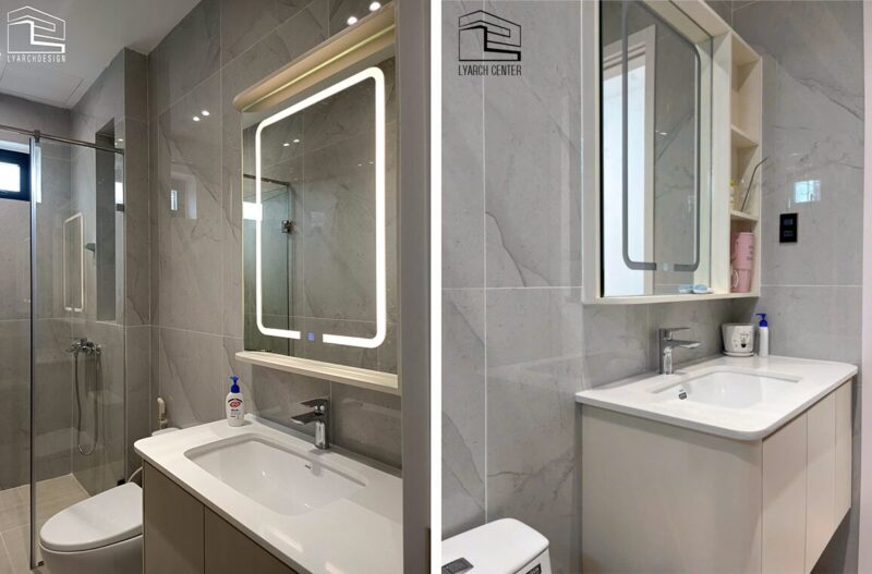 Hoàn thiện thi công trọn gói biệt thự 2 tầng đẳng cấp KĐT Uhome Phòng vệ sinh Master