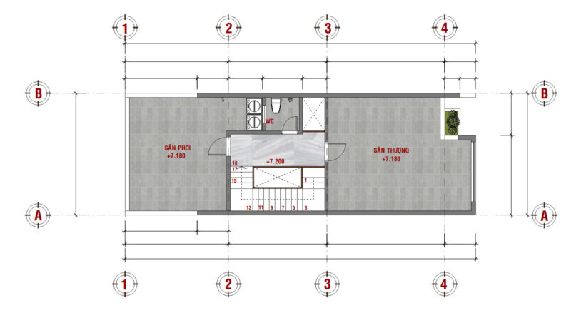Mặt bằng công năng tầng 3