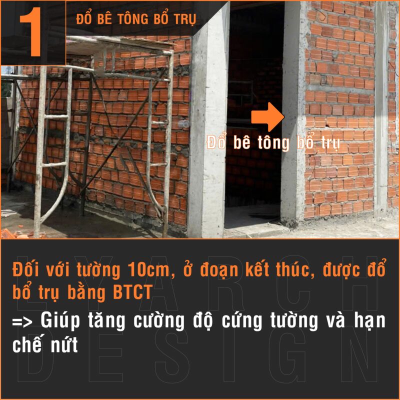 Đổ bê tông bổ trụ