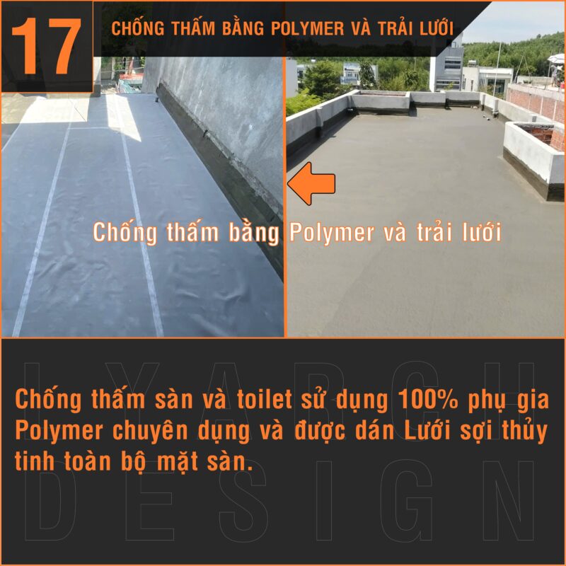 Chống thấm băng Polymer và trải lưới