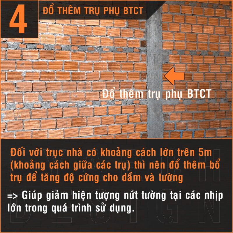 Đổ thêm trụ phụ BTCT