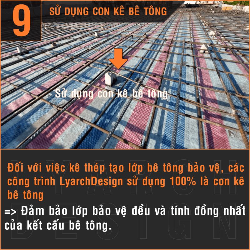 Sử dụng con kê bê tông