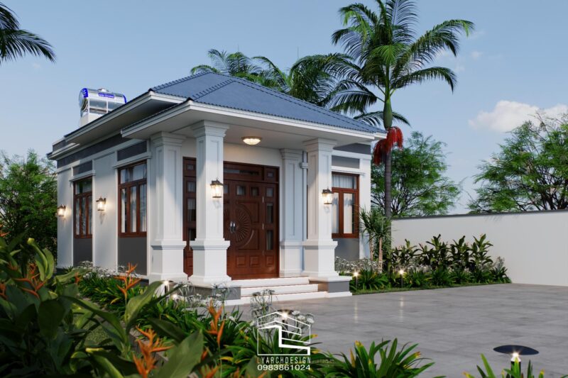 Nhà Phố 1 Tầng Mái Thái Hiện Đại – Giải Pháp Không Gian Sống Lý Tưởng mặt _tiền_2