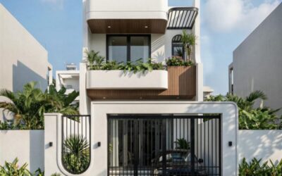 Nhà phố 2 tầng 5x20 hiện đại với thiết kế bo cong độc đáo tại KDC Phước Thạnh