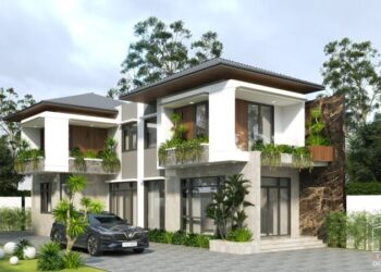 Biệt thự 2 tầng mái Thái tại KDC Phước Thạnh