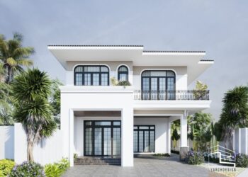 Biệt thự 2 tầng phong cách Đông Dương