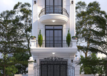 Mê mẩn kiến trúc nhà phố Tân Cổ Điển 3 tầng thiết kế đẹp mắt