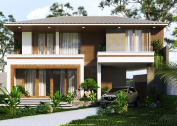 Nhà 2 tầng mái bánh ú đẹp, sang trọng