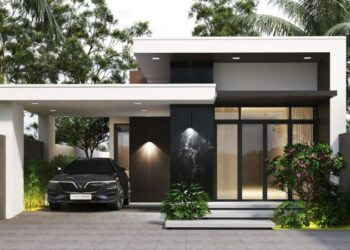 Nhà phố 1 tầng 3 phòng ngủ có gara để xe ô tô