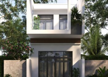 Phối cảnh 3D nhà phố 2 tầng tại KDC 577