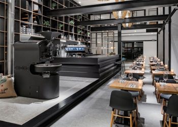 Thiết kế quán cafe đơn giản hiện đại 